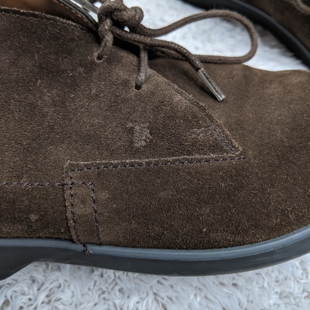 Tod's Brown Suede Lace-Up Ankle Chukka Boots - Picture 6 of 8